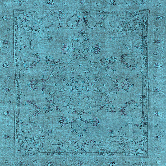 Square Oriental Light Blue Industrial Rug, urb2178lblu