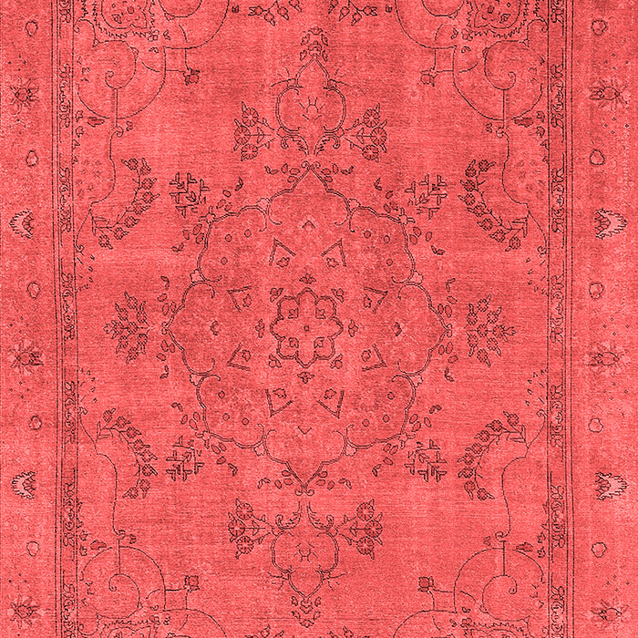 Machine Washable Oriental Red Industrial Rug, wshurb2178red