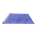 Sideview of Machine Washable Oriental Blue Industrial Rug, wshurb2179blu