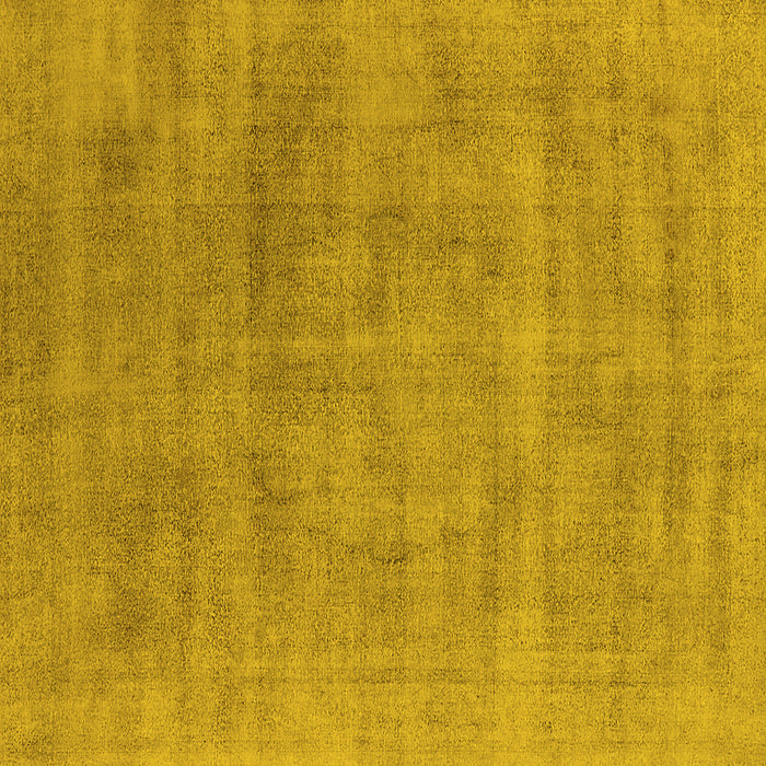 Square Machine Washable Oriental Yellow Industrial Rug, wshurb2179yw