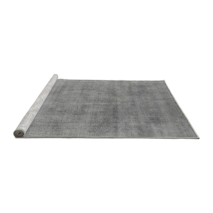 Sideview of Machine Washable Oriental Gray Industrial Rug, wshurb2179gry