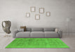 Machine Washable Oriental Green Industrial Area Rugs in a Living Room,, wshurb2179grn