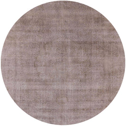Round Mid-Century Modern Rose Purple Oriental Rug, urb2179