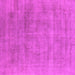 Square Machine Washable Oriental Pink Industrial Rug, wshurb2179pnk