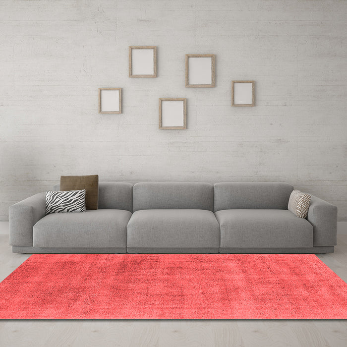 Industrial Red Washable Rugs