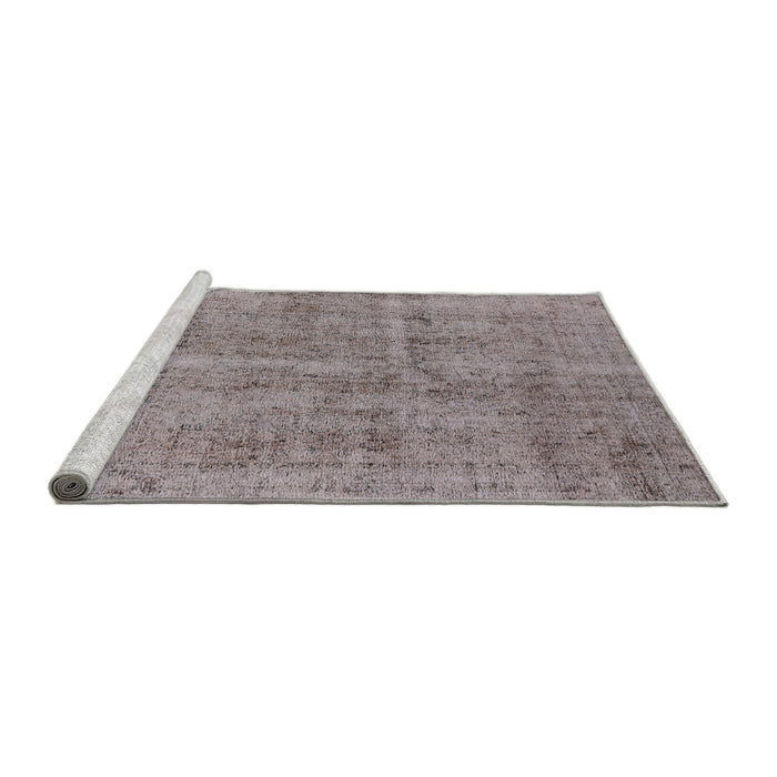 Sideview of Machine Washable Industrial Modern Silver Pink Rug, wshurb2180