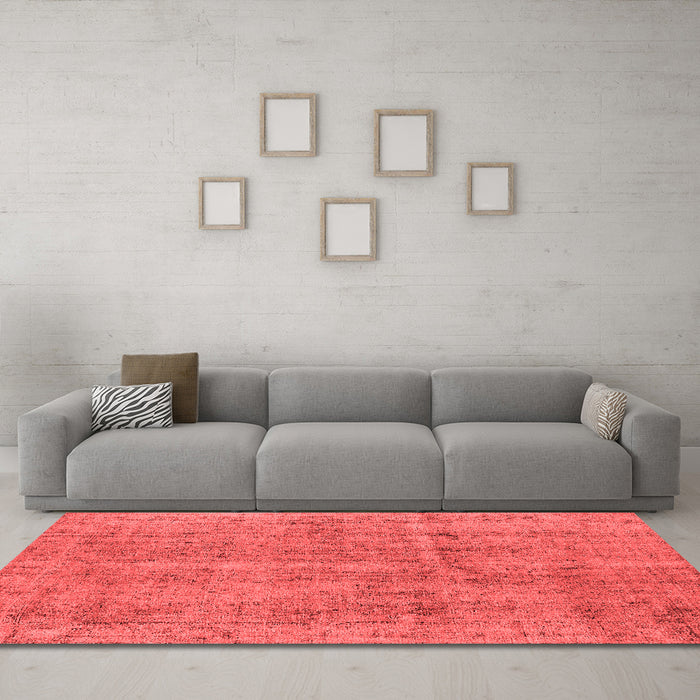 Industrial Red Washable Rugs