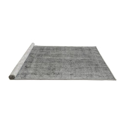 Sideview of Machine Washable Oriental Gray Industrial Rug, wshurb2180gry