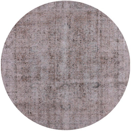 Round Machine Washable Industrial Modern Silver Pink Rug, wshurb2180