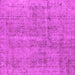 Square Machine Washable Oriental Pink Industrial Rug, wshurb2180pnk