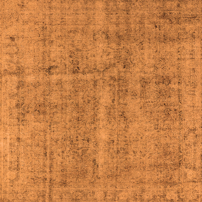 Square Machine Washable Oriental Orange Industrial Area Rugs, wshurb2180org