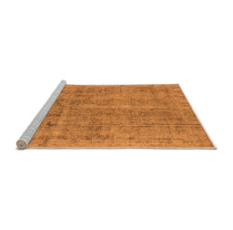 Sideview of Machine Washable Oriental Orange Industrial Area Rugs, wshurb2180org