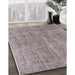 Machine Washable Industrial Modern Silver Pink Rug in a Family Room, wshurb2180