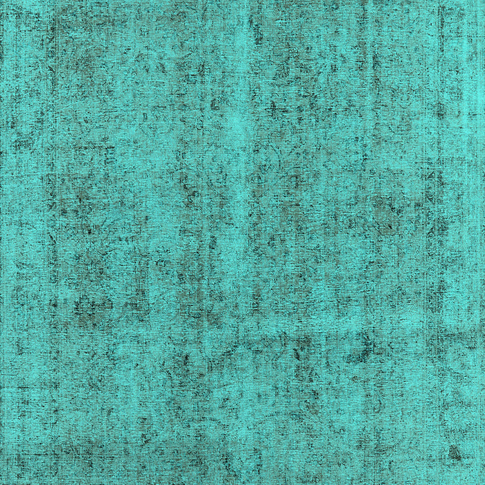 Machine Washable Oriental Turquoise Industrial Area Rugs, wshurb2180turq