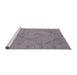 Sideview of Machine Washable Industrial Modern Dark Gray Rug, wshurb2181