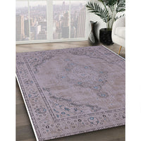 Mid-Century Modern Dark Gray Oriental Rug, urb2181