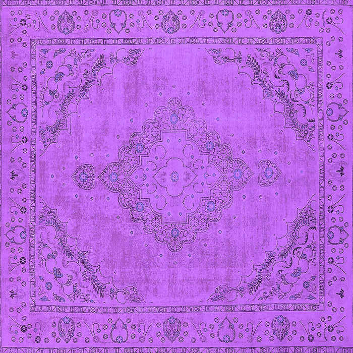 Square Oriental Purple Industrial Rug, urb2181pur