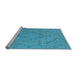 Sideview of Machine Washable Oriental Light Blue Industrial Rug, wshurb2181lblu