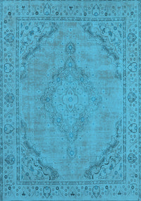 Oriental Light Blue Industrial Rug, urb2181lblu