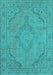 Oriental Turquoise Industrial Rug, urb2181turq