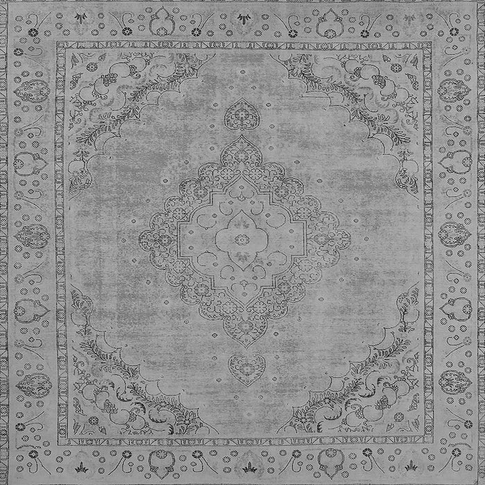 Square Oriental Gray Industrial Rug, urb2181gry