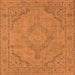 Square Oriental Orange Industrial Rug, urb2181org