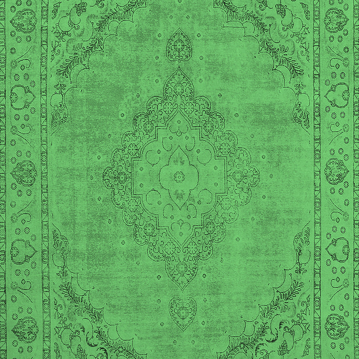 Machine Washable Oriental Emerald Green Industrial Area Rugs, wshurb2181emgrn