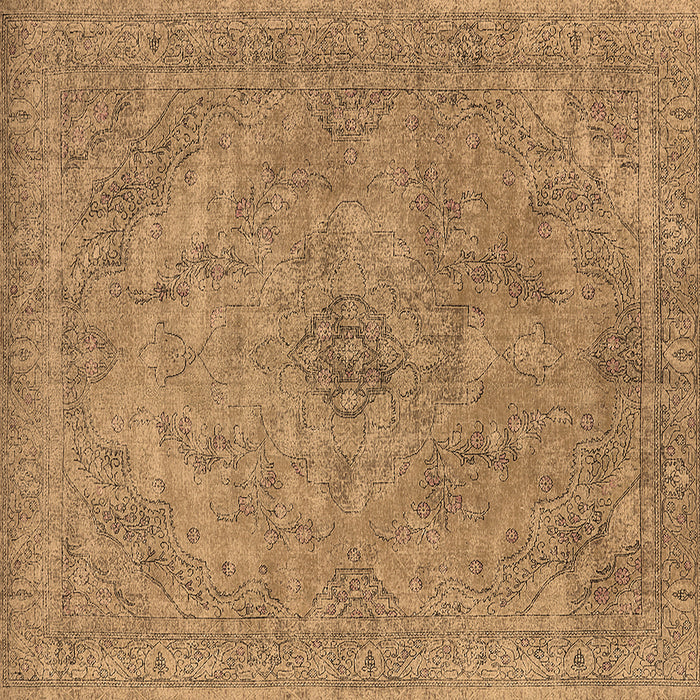 Square Oriental Brown Industrial Rug, urb2182brn