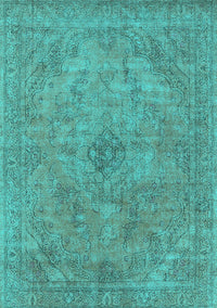 Oriental Turquoise Industrial Rug, urb2182turq