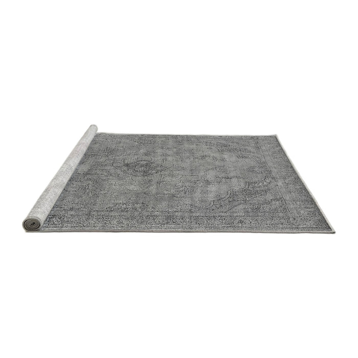 Sideview of Machine Washable Oriental Gray Industrial Rug, wshurb2182gry