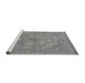 Sideview of Machine Washable Oriental Gray Industrial Rug, wshurb2182gry