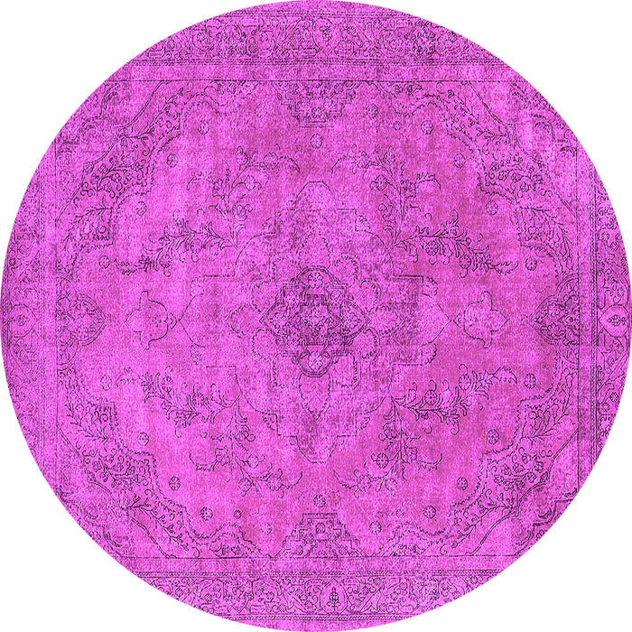Round Oriental Pink Industrial Rug, urb2182pnk
