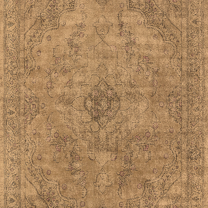 Machine Washable Oriental Brown Industrial Rug, wshurb2182brn