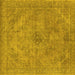 Square Oriental Yellow Industrial Rug, urb2182yw