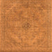 Square Oriental Orange Industrial Rug, urb2182org