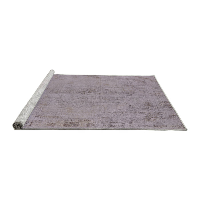 Sideview of Machine Washable Industrial Modern Silver Pink Rug, wshurb2183