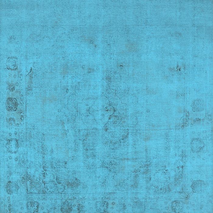 Square Oriental Light Blue Industrial Rug, urb2183lblu