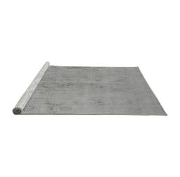Sideview of Machine Washable Oriental Gray Industrial Rug, wshurb2183gry