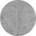 Round Oriental Gray Industrial Rug, urb2183gry