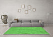 Machine Washable Oriental Green Industrial Area Rugs in a Living Room,, wshurb2183grn