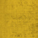 Square Oriental Yellow Industrial Rug, urb2183yw