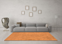 Machine Washable Oriental Orange Industrial Area Rugs in a Living Room, wshurb2183org
