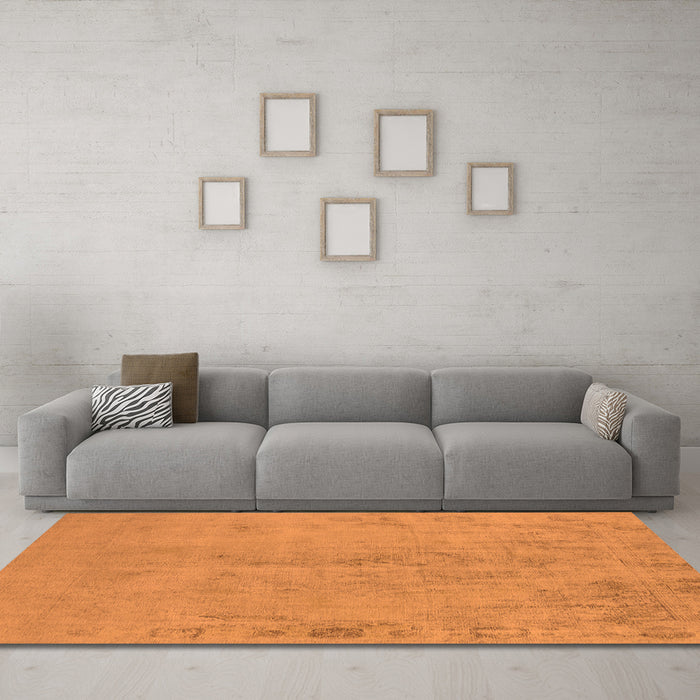 Machine Washable Oriental Orange Industrial Area Rugs in a Living Room, wshurb2183org
