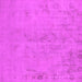 Square Machine Washable Oriental Pink Industrial Rug, wshurb2183pnk