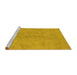 Sideview of Machine Washable Oriental Yellow Industrial Rug, wshurb2183yw