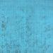 Square Machine Washable Oriental Light Blue Industrial Rug, wshurb2183lblu
