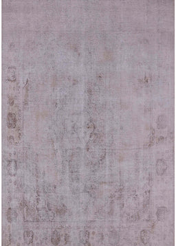 Mid-Century Modern Silver Pink Oriental Rug, urb2183