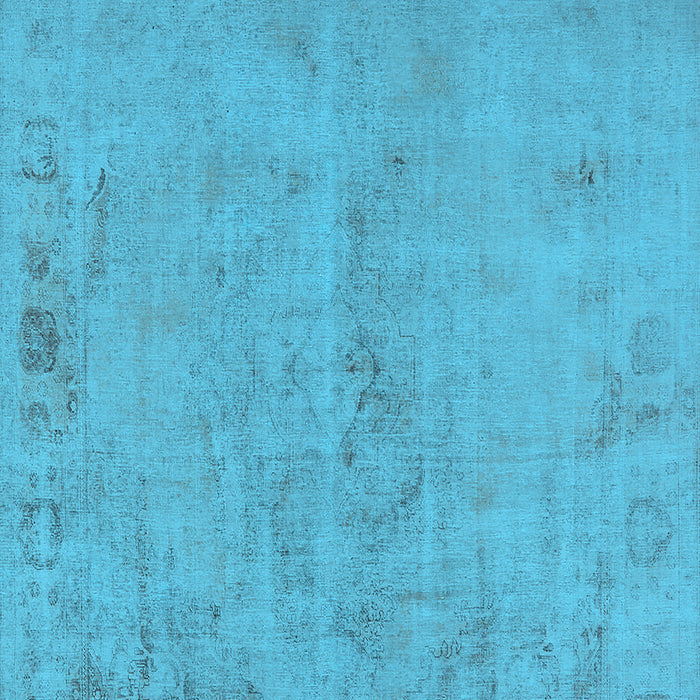 Machine Washable Oriental Light Blue Industrial Rug, wshurb2183lblu