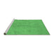 Sideview of Machine Washable Oriental Emerald Green Industrial Area Rugs, wshurb2183emgrn