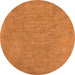 Round Oriental Orange Industrial Rug, urb2184org